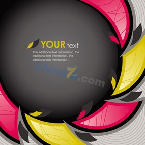 炫彩创意矢量文本背景素材